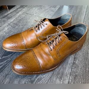 Johnston & Murphy J&M Est. 1850 Brown Leather Wingtip Dress Shoes — Men’s 10.5